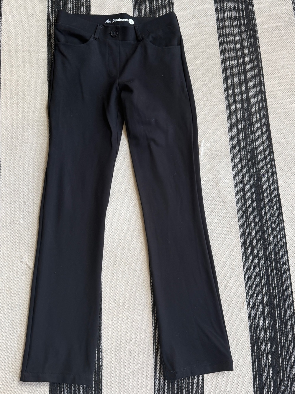 Betabrand Black Slim Active Pants